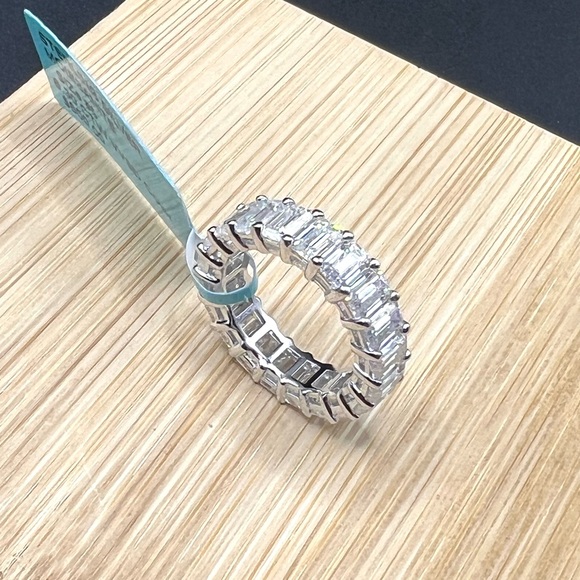 925 Sterling Silver 6.30CT MOISSANITE eternity band ring size 5 - Picture 14 of 17